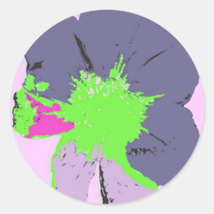 Kleurenplasma/PopArt-ventilator Ronde Sticker