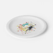 Kleurenplasma voor fiets downhill papieren bordje (Gekanteld)