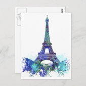 Kleurenpluk voor rondreis Eiffel Briefkaart (Voorkant / Achterkant)