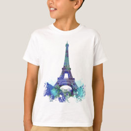 Kleurenpluk voor rondreis Eiffel T-shirt