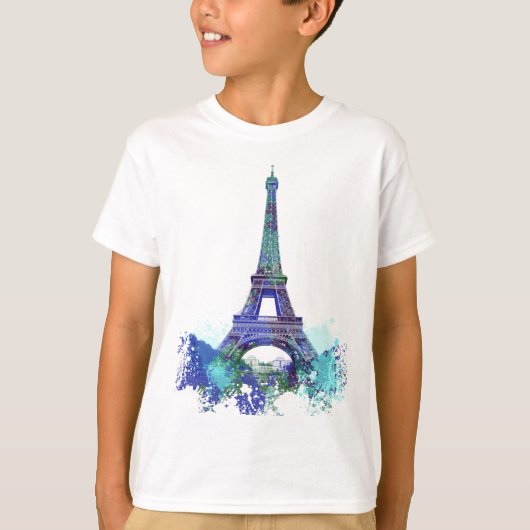 Kleurenpluk voor rondreis Eiffel T-shirt (Voorkant)