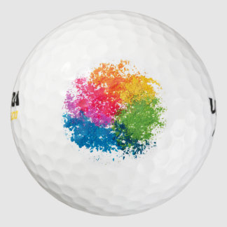 Kleurenpoeder regenboog golfballen