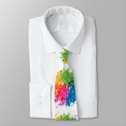 Kleurenpoeder regenboog stropdas (Gebonden)