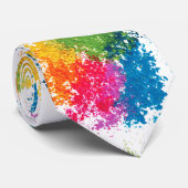 Kleurenpoeder regenboog stropdas (Opgerold)