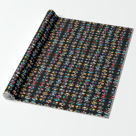 Kleurenpootafdrukken Cadeaupapier