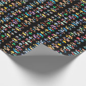Kleurenpootafdrukken Cadeaupapier (Hoek)