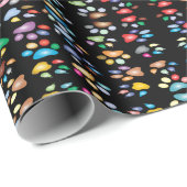 Kleurenpootafdrukken Cadeaupapier (Rol Hoek)