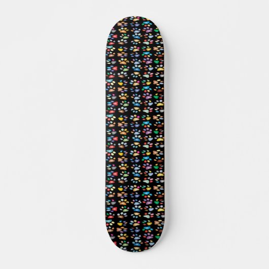 Kleurenpootafdrukken Persoonlijk Skateboard (Voorkant)