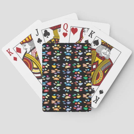 Kleurenpootafdrukken Pokerkaarten (Achterkant)