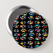 Kleurenpootafdrukken Ronde Button 4,0 Cm (Voorkant /achterkant)