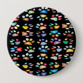 Kleurenpootafdrukken Ronde Button 4,0 Cm (Voorkant)
