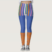 KleurenPop Stripes modern gestript design Leggings (Voorkant)