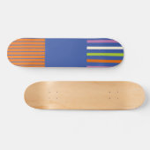 KleurenPop Stripes modern gestript design Persoonlijk Skateboard (Horizontaal)