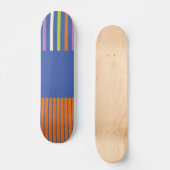 KleurenPop Stripes modern gestript design Persoonlijk Skateboard (Voorkant)