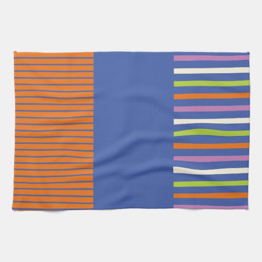 KleurenPop Stripes modern gestript design Theedoek (Horizontaal)