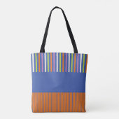 KleurenPop Stripes modern gestript design Tote Bag (Achterkant)