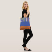 KleurenPop Stripes modern gestript design Tote Bag (Op model)