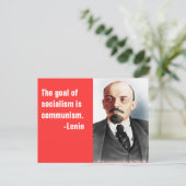 Kleurenportret van Lenin Briefkaart (Staand voorkant)