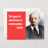 Kleurenportret van Lenin Briefkaart (Voorkant / Achterkant)