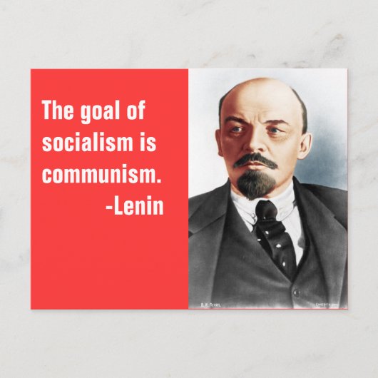 Kleurenportret van Lenin Briefkaart (Voorkant)