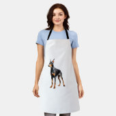 Kleurenpotloodschets van een Doberman Pinscher. Es Schort (Gedragen)
