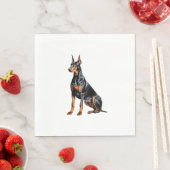 Kleurenpotloodschets van een Doberman Pinscher. Es Servet (Insitu)
