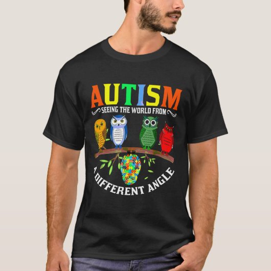 Kleurenpuzzels Autisme Kinder Mannen W T-shirt (Voorkant)