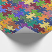 kleurenpuzzelstukjes cadeaupapier (Hoek)