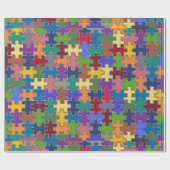 kleurenpuzzelstukjes cadeaupapier (Vlak)
