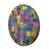 kleurenpuzzelstukjes dartbord (Voorkant Rechts)
