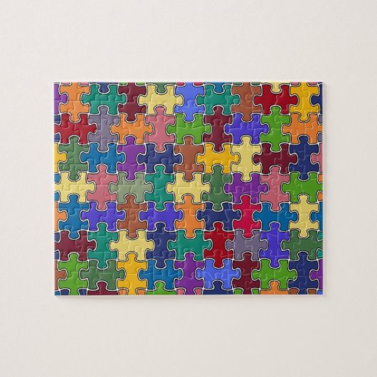 kleurenpuzzelstukjes legpuzzel (Horizontaal)