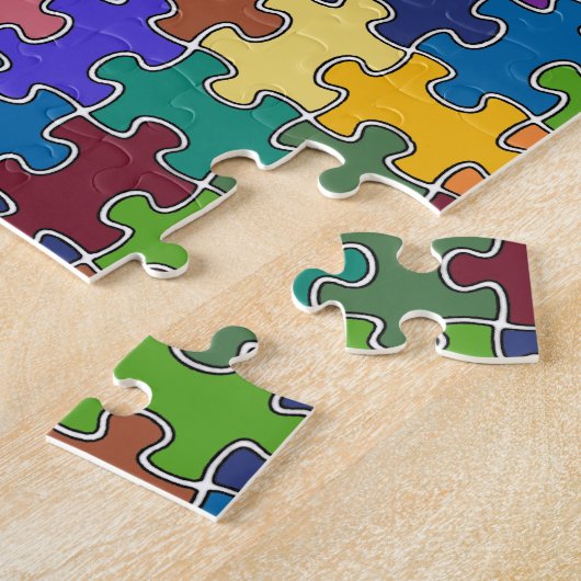 kleurenpuzzelstukjes legpuzzel (Zijkant)