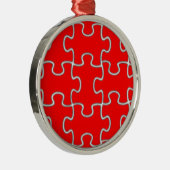 kleurenpuzzelstukjes metalen ornament (Rechts)