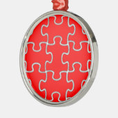 kleurenpuzzelstukjes metalen ornament (Links)