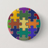 kleurenpuzzelstukjes ronde button 5,7 cm (Voorkant)