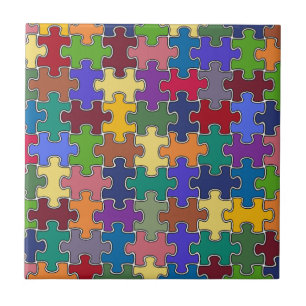 kleurenpuzzelstukjes tegeltje