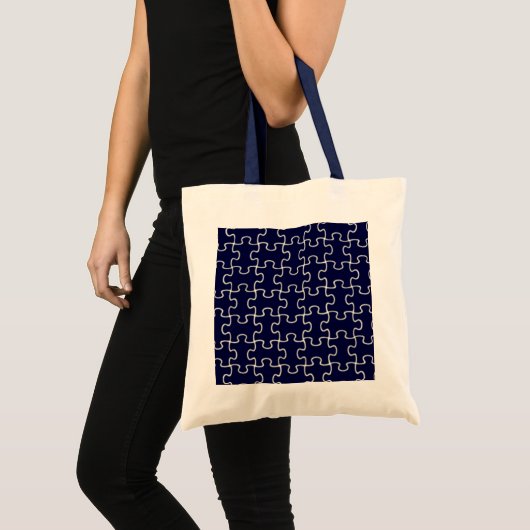 kleurenpuzzelstukjes tote bag (Voorkant (product))