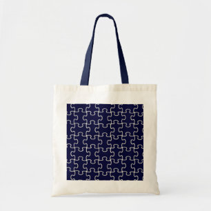 kleurenpuzzelstukjes tote bag