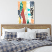 Kleurenrand II Canvas Afdruk (Insitu (Slaapkamer))