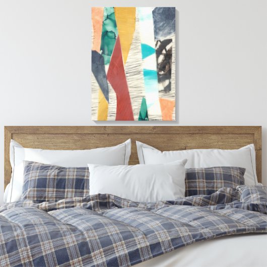 Kleurenrand II Canvas Afdruk (Insitu (Slaapkamer))