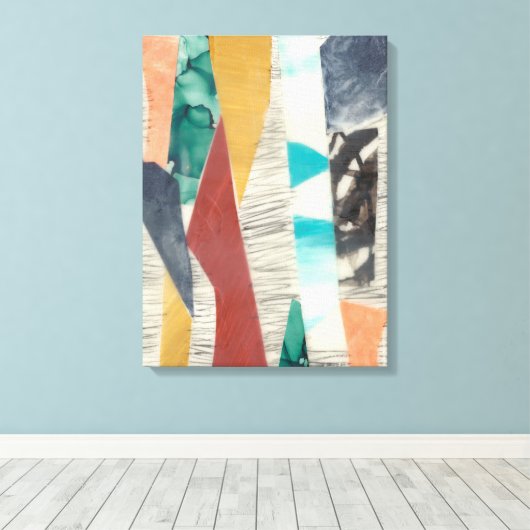 Kleurenrand II Canvas Afdruk (Insitu (Houten vloer))