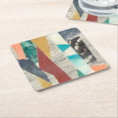 Kleurenrand II Kartonnen Onderzetters (Schuin)