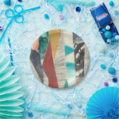 Kleurenrand II Papieren Bordje (Feest)