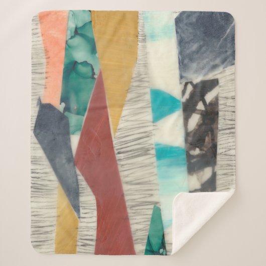 Kleurenrand II Sherpa Deken (Voorkant)