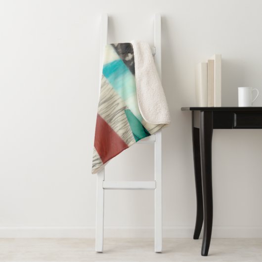 Kleurenrand II Sherpa Deken (In situ)