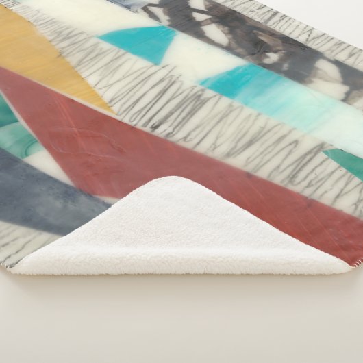 Kleurenrand II Sherpa Deken (3/4)