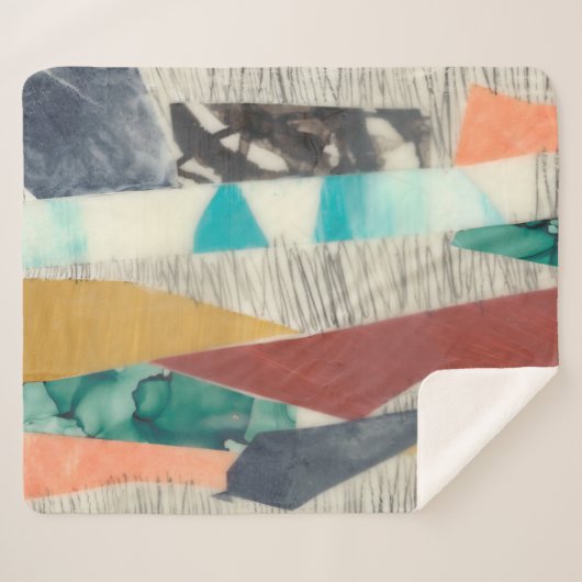Kleurenrand II Sherpa Deken (Voorkant (horizontaal))