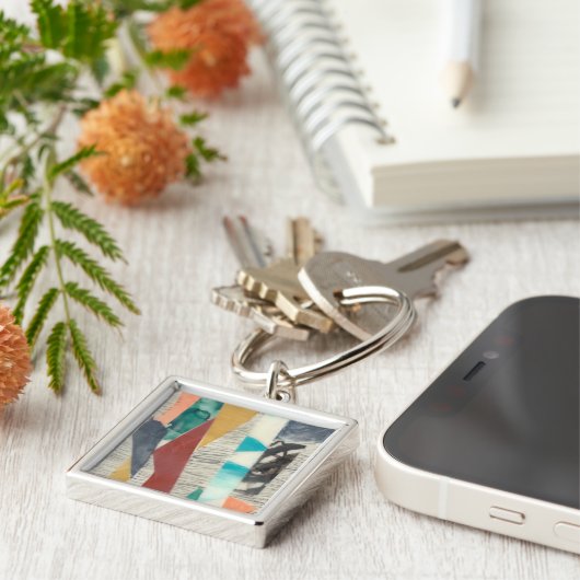 Kleurenrand II Sleutelhanger (Zijkant)