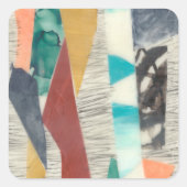 Kleurenrand II Vierkante Sticker (Voorkant)