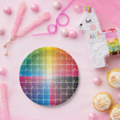 kleurenraster op papieren borden bordje (Feest)